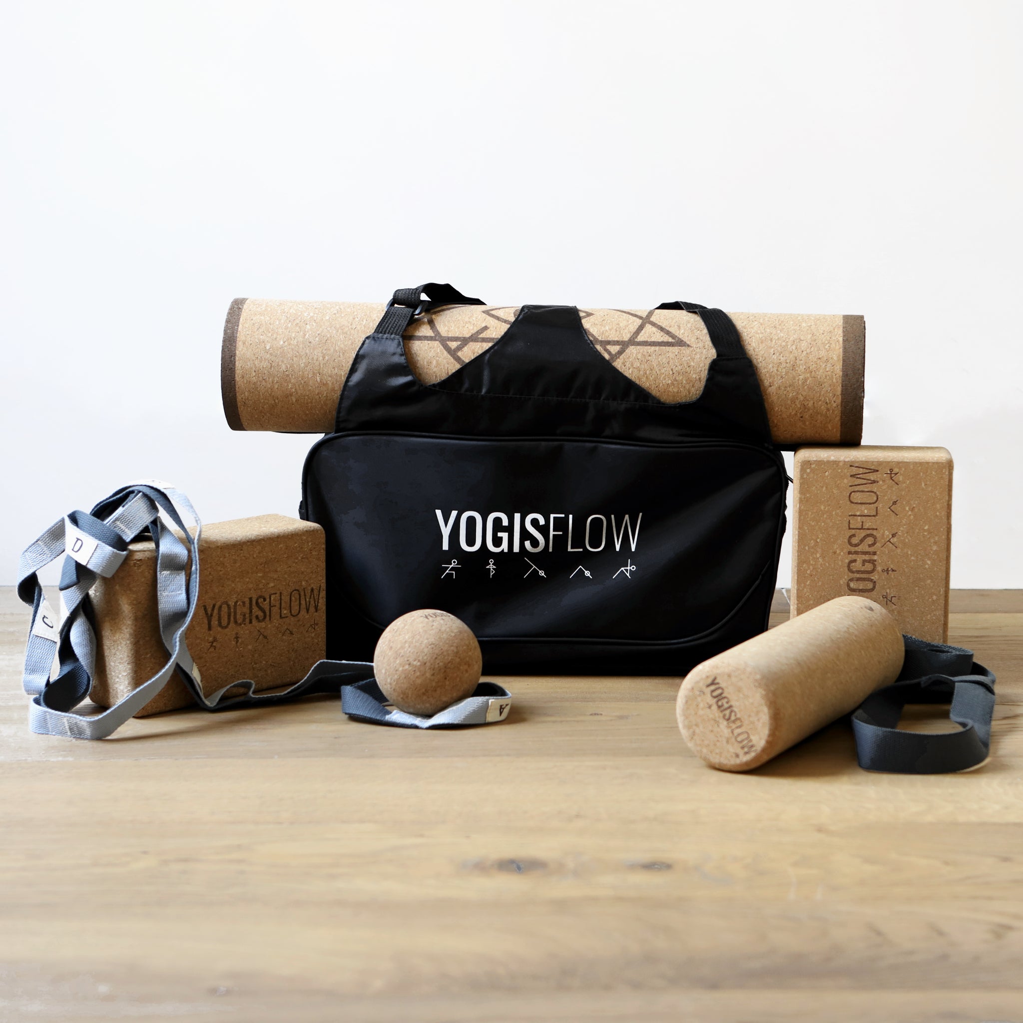 Corkyogis The Total Package: Cork Yoga Mat, Bag, Block And Bottle